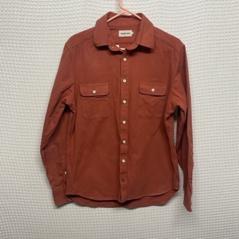 Taylor Stitch Yosemite Orange Button Up Flannel Shirt Men 40 Medium China